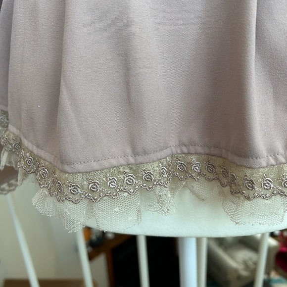 Axes femme Kawaii Lolita Lace Flower Jacket suit Short NWOT with Belt coat Japan - Picture 8 of 9